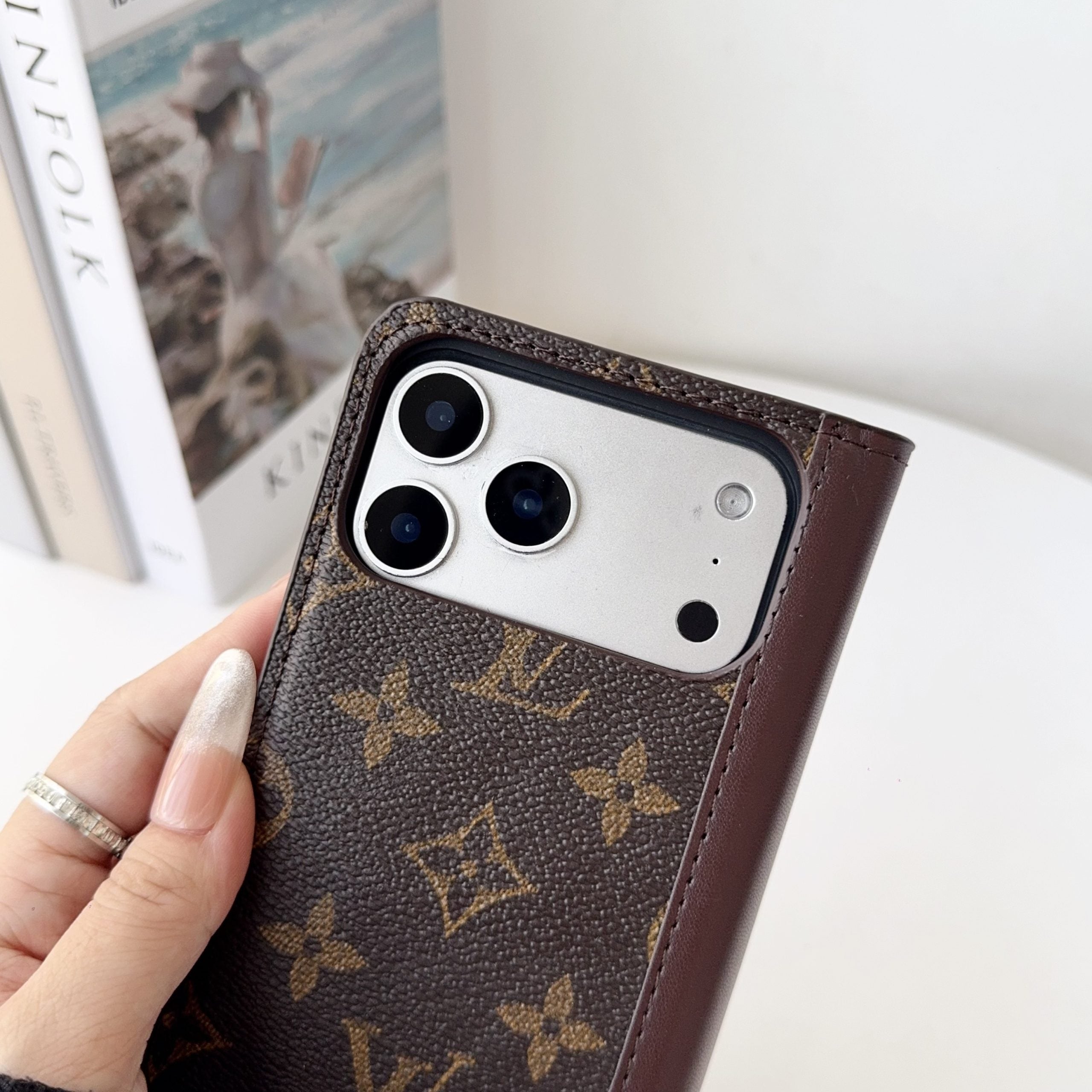 Louis V Folio Wallet Case With Card Slots For iPhone 17 Series