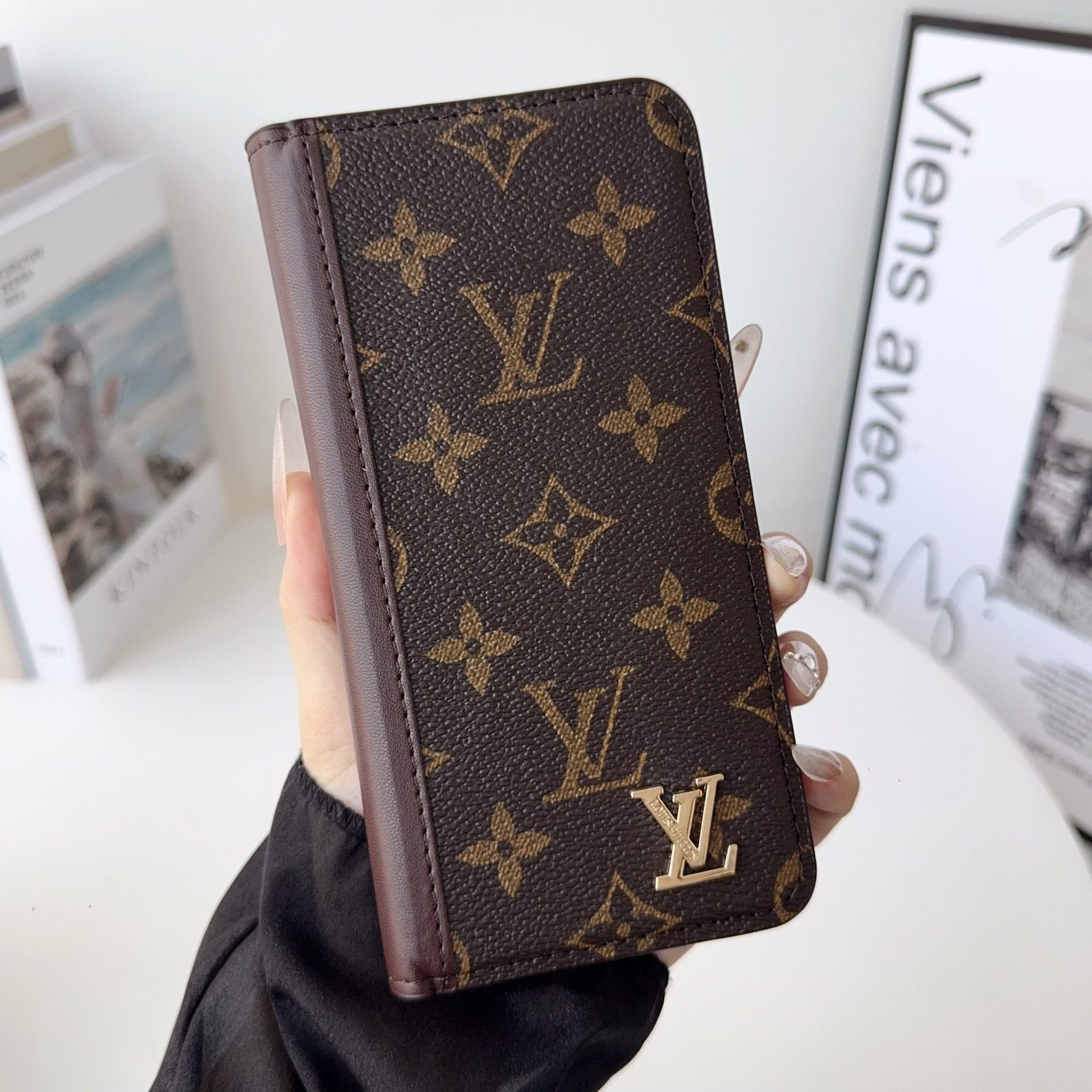 Louis V Folio Wallet Case With Card Slots For iPhone 17 Series