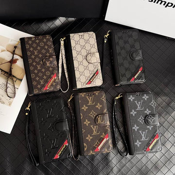 Louis Vuitton iPhone Case Wallet With Card Slots & Hand Strap For iPhone 12-17 Pro Max